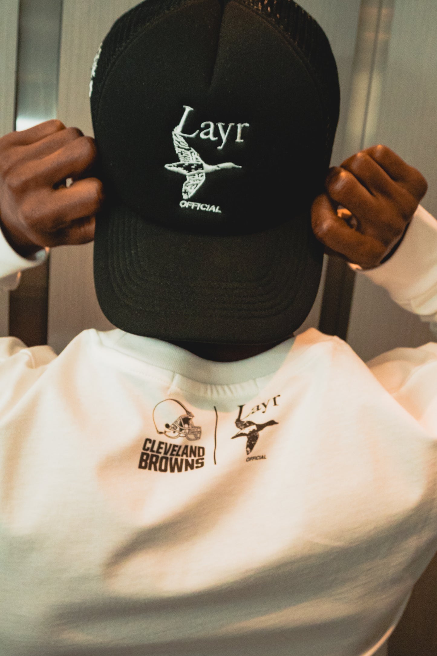 Layr Official x Browns Long Sleeve Helmet Tee