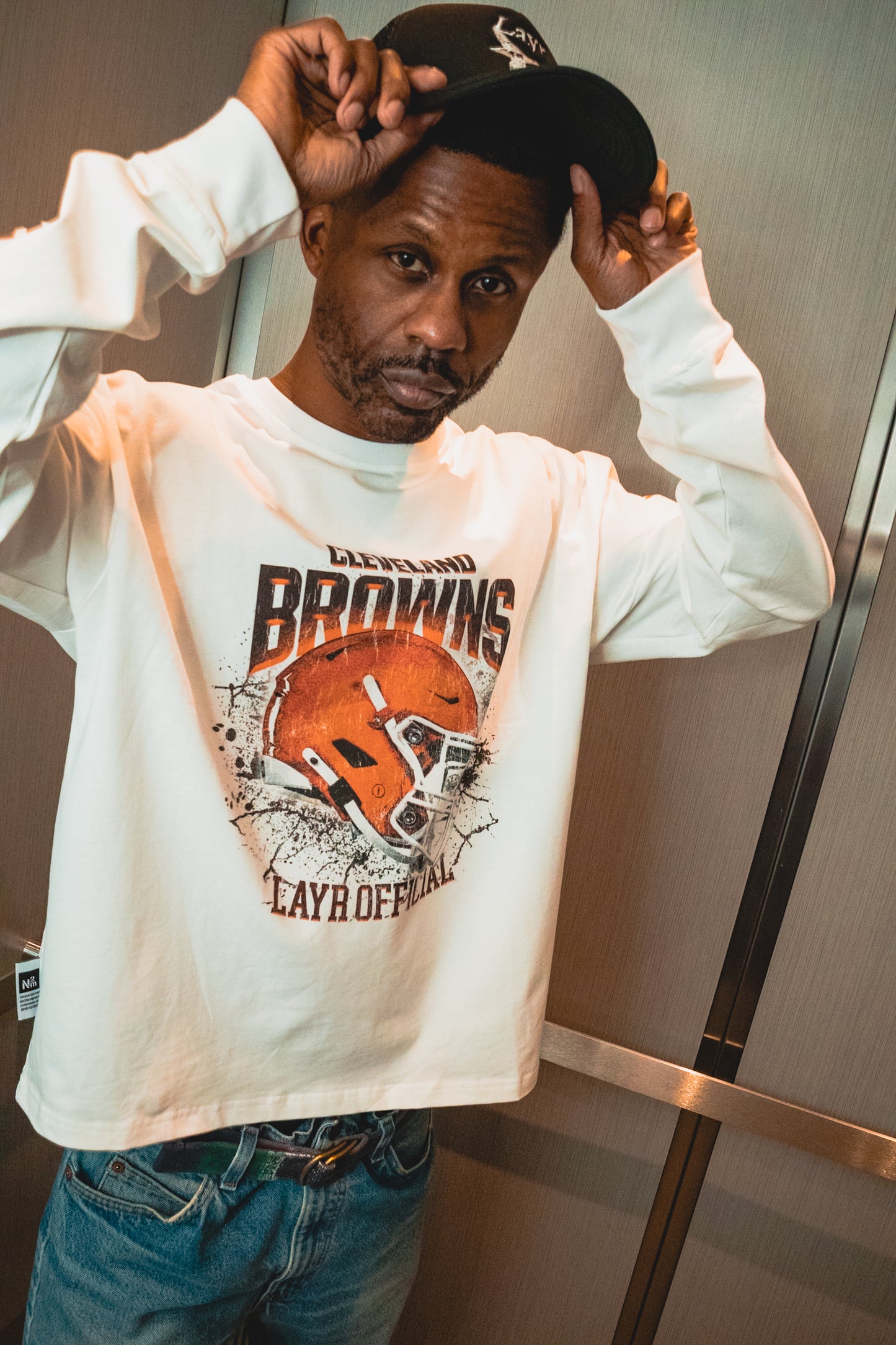 Layr Official x Browns Long Sleeve Helmet Tee