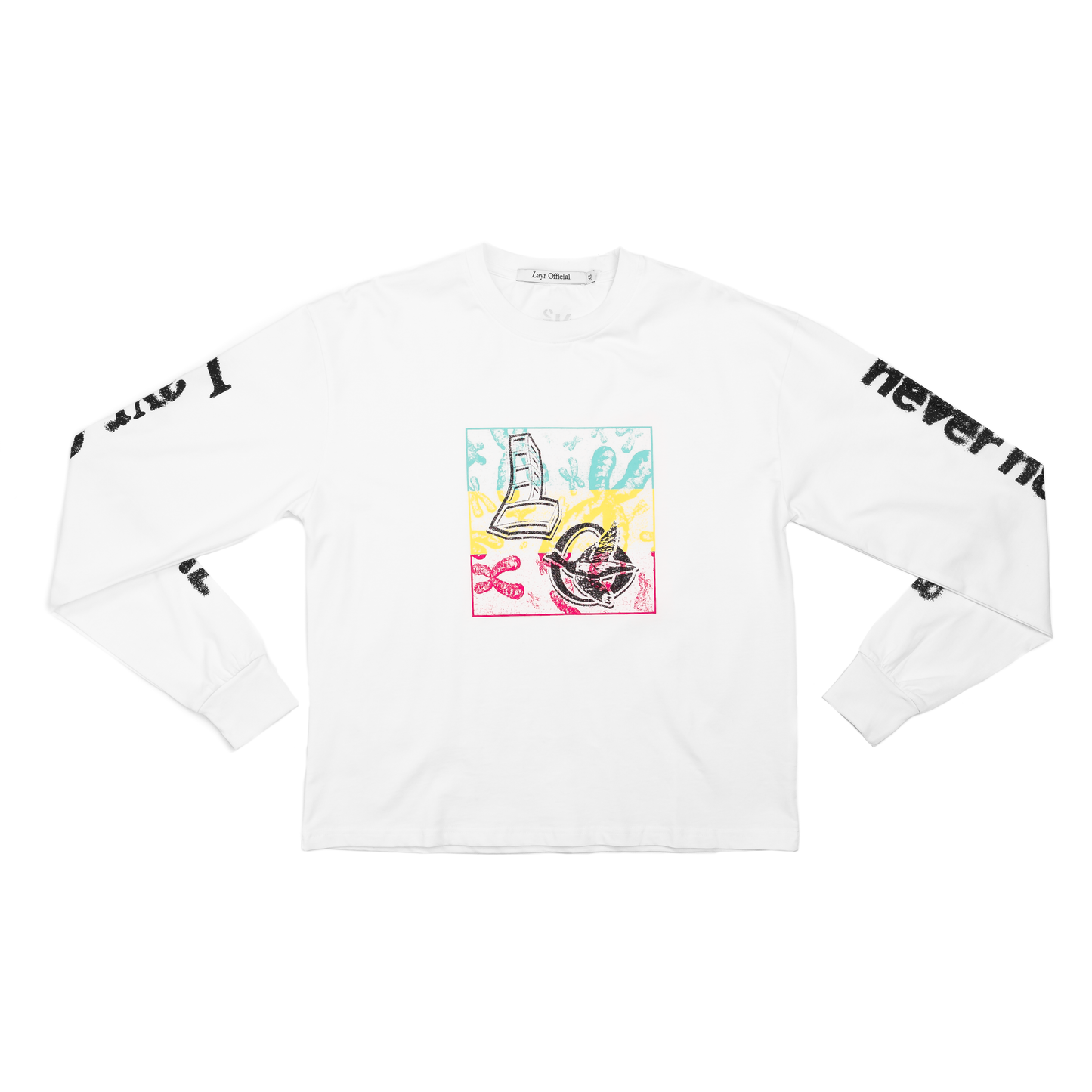 Chromosome Long Sleeve Tee, White - Layr Official