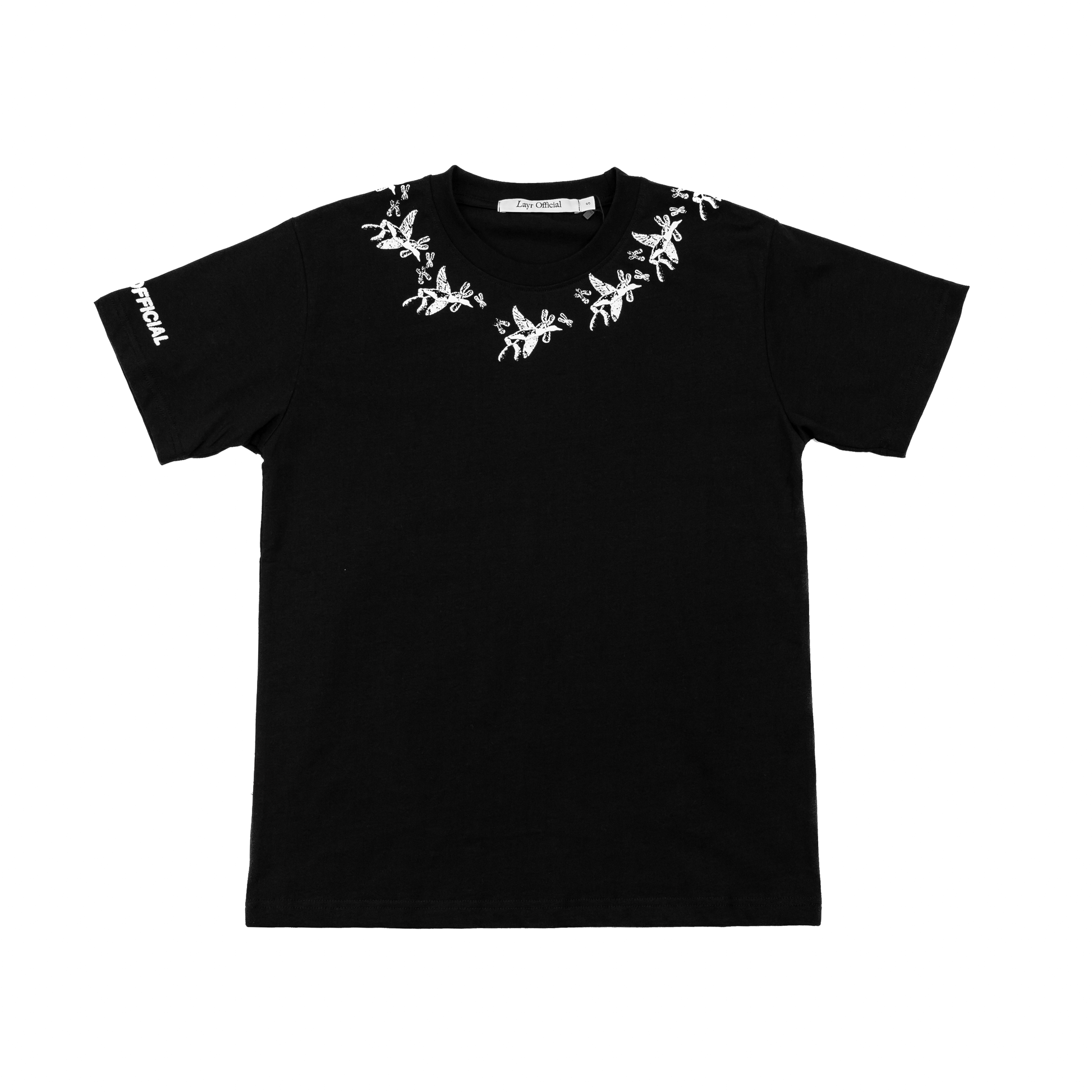 Flying Duck Neck Tee, Black - Layr Official