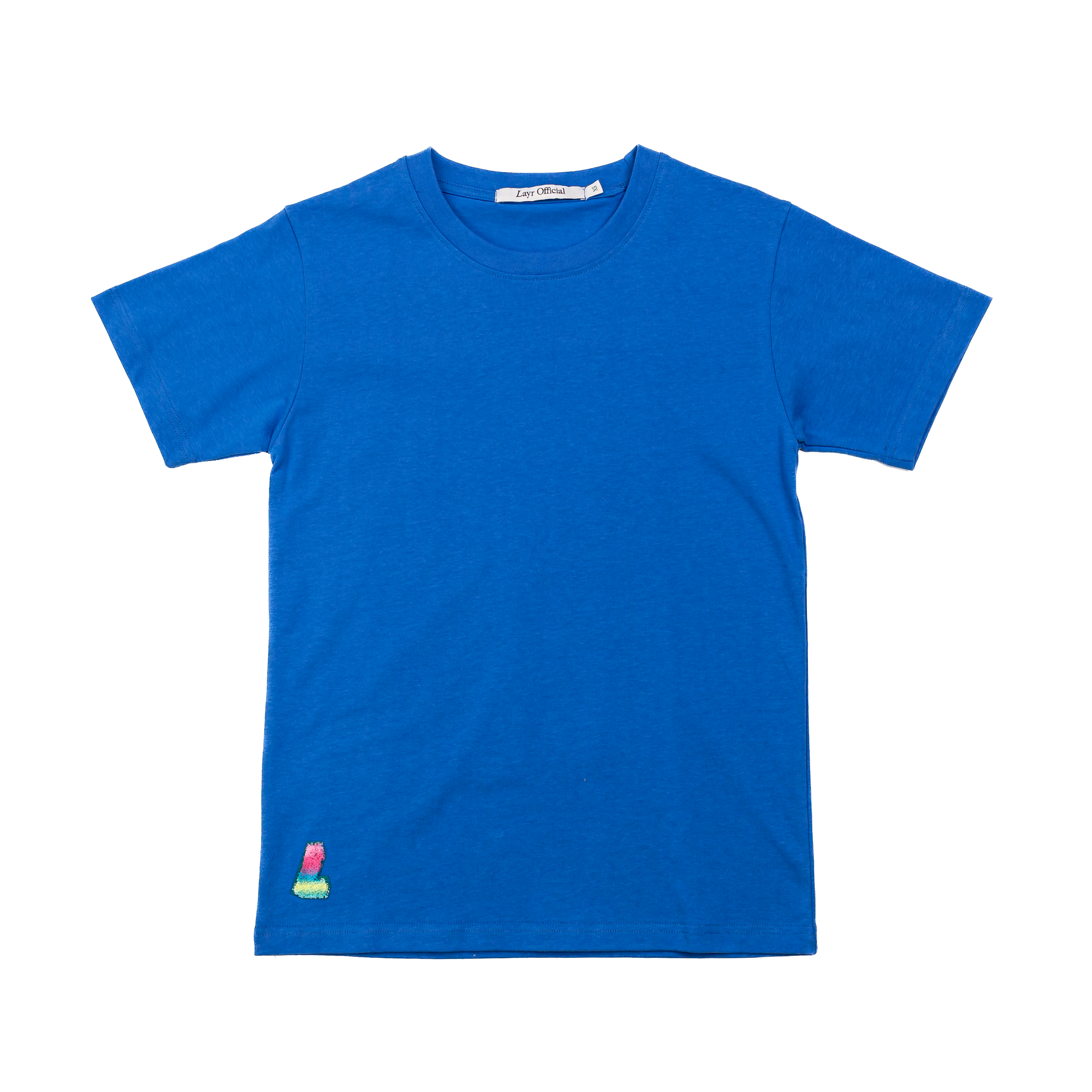 OG L Block Luxury Tee, Washed Blue - Layr Official