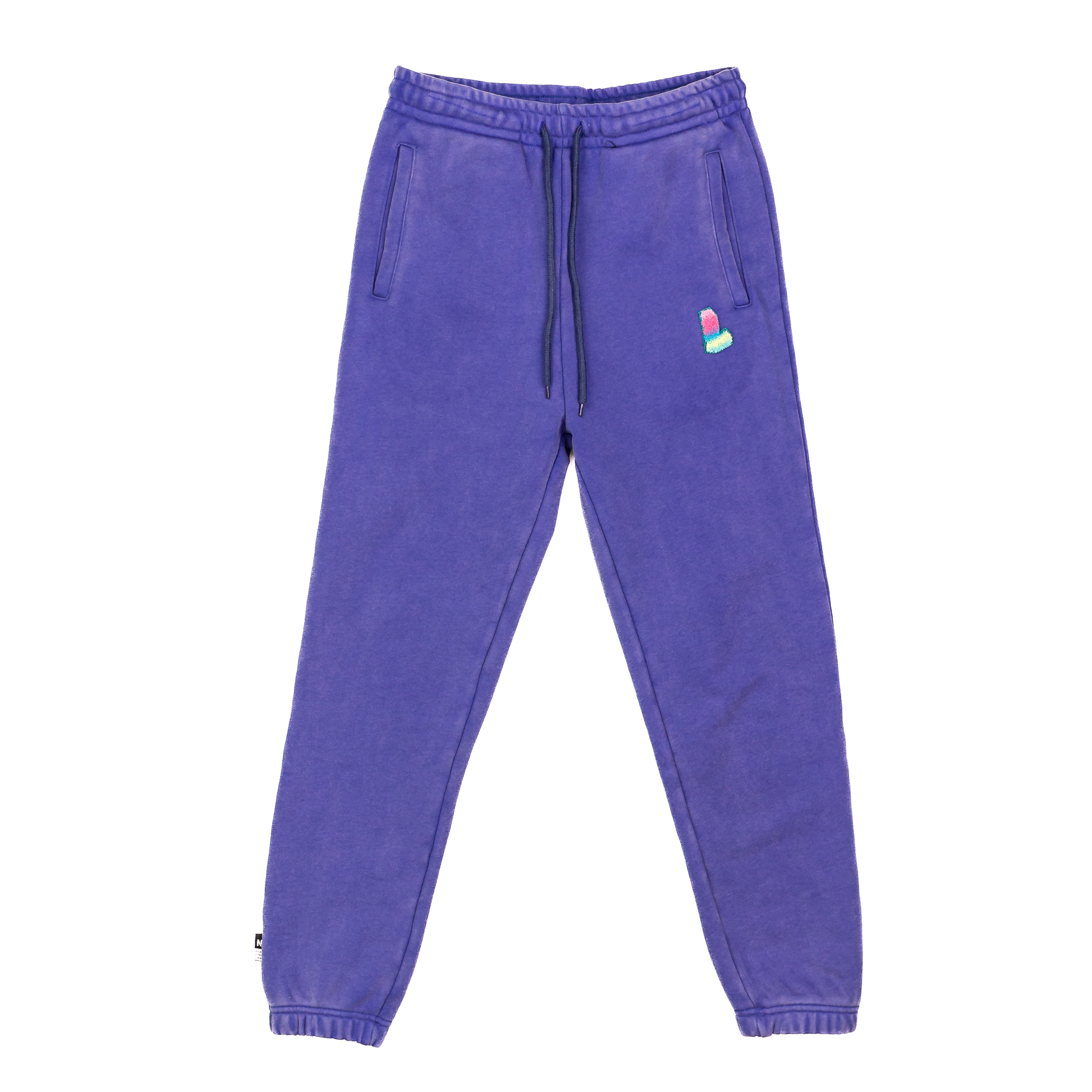 OG L Block Luxury Joggers, Washed Blue - Layr Official