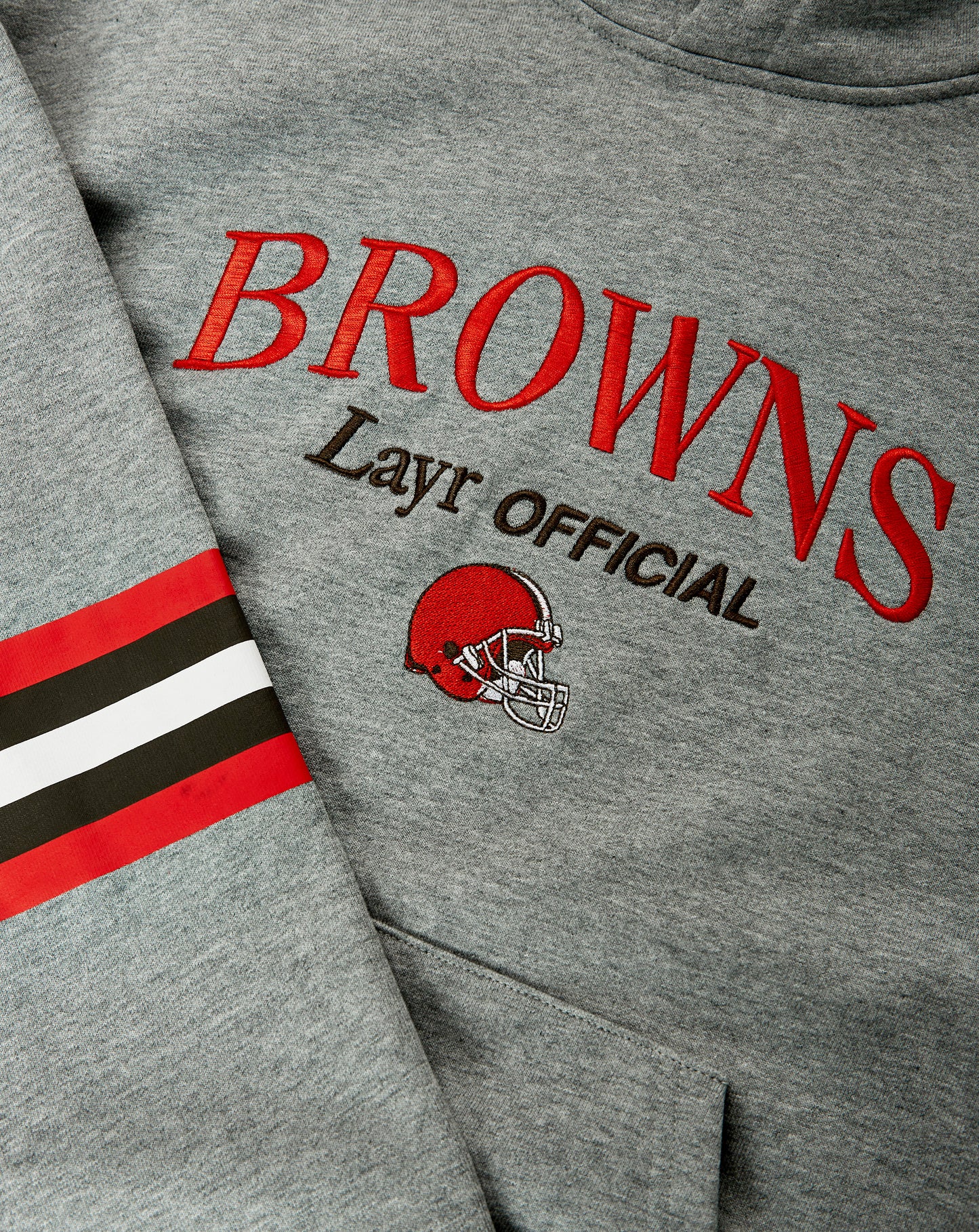 Layr Official x Browns Striped Helmet Hoodie