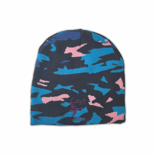 Wave Tech Beanie, Blue Camo