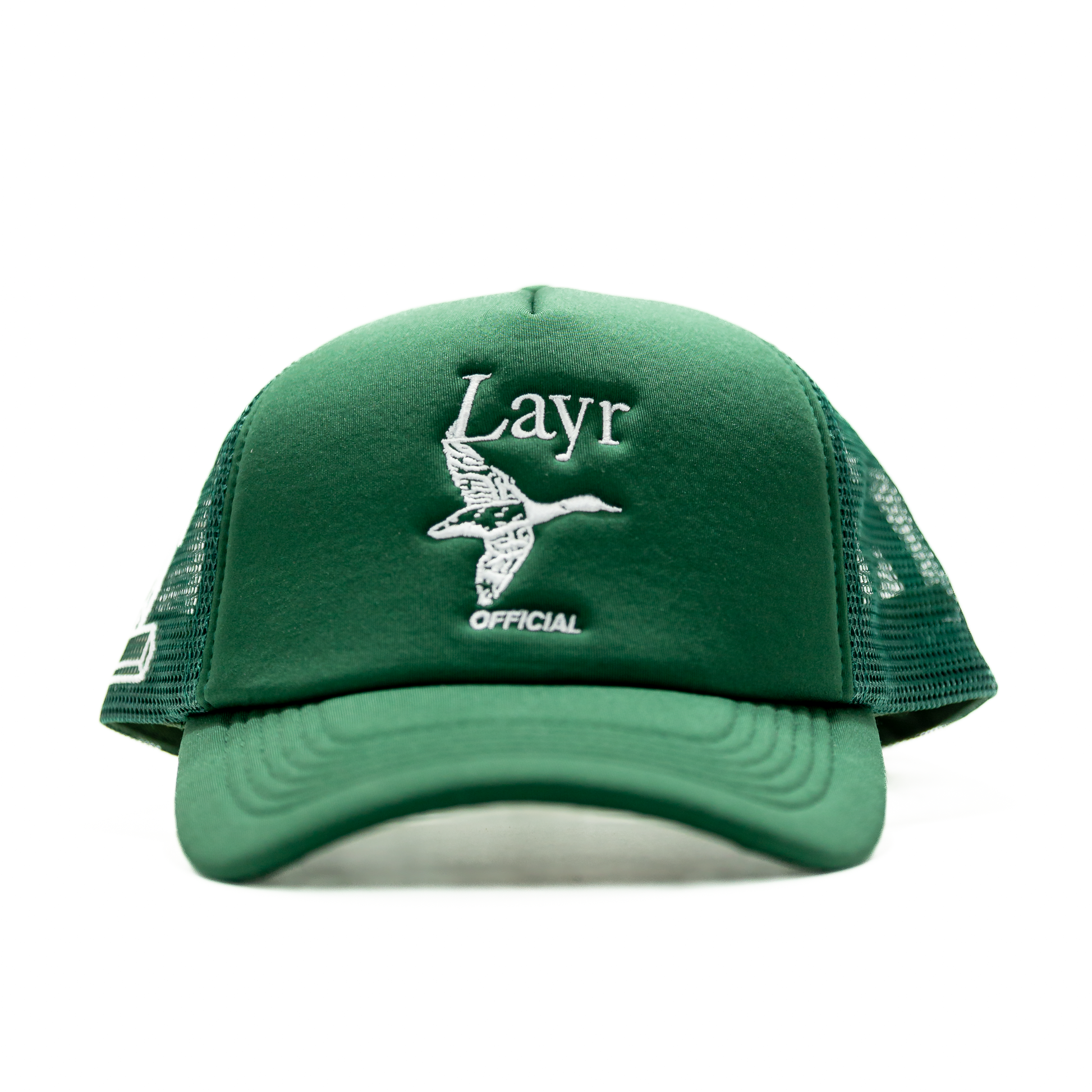 Flying Duck Trucker Hat, Green / White - Layr Official