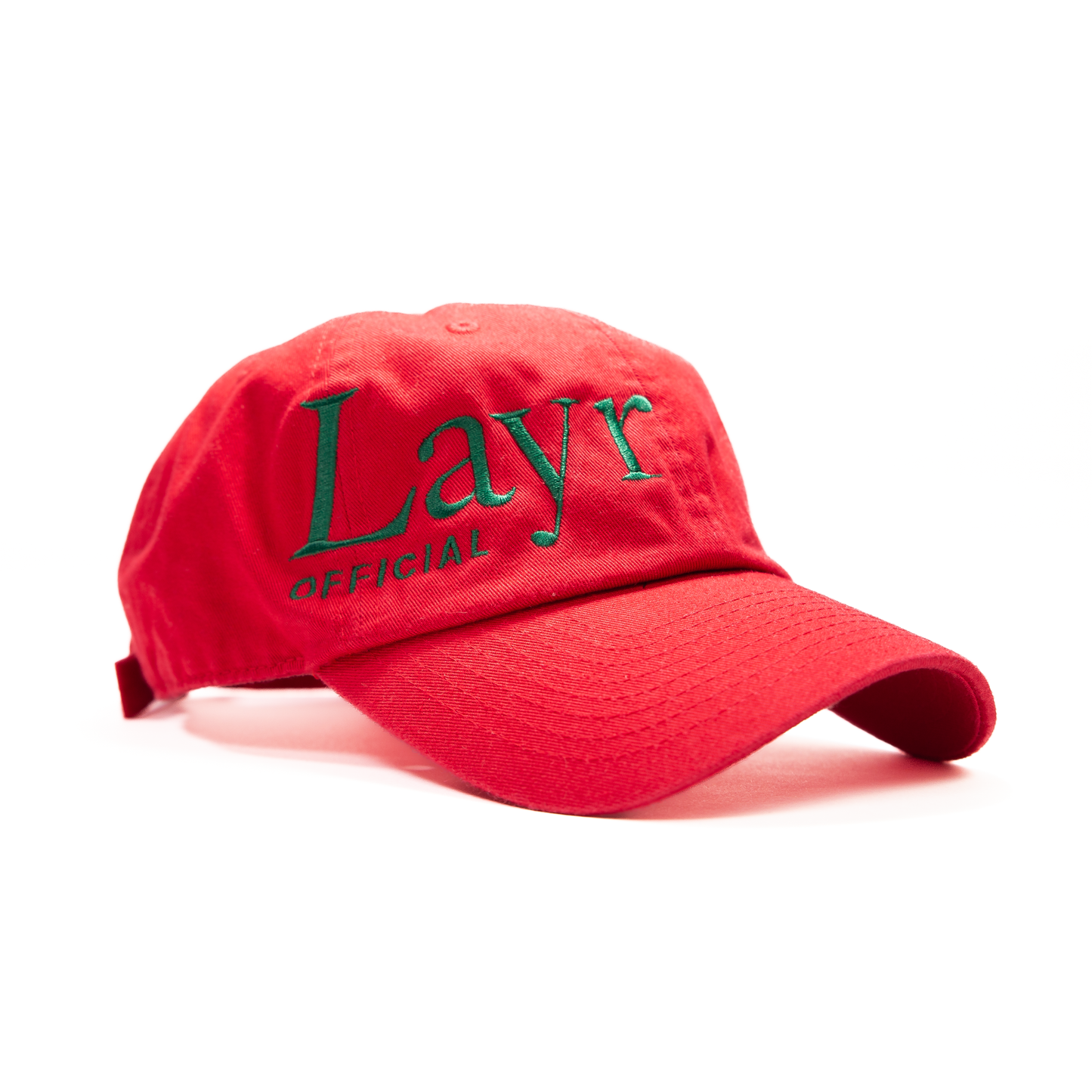 Layr Official Script Dad Cap, Red - Layr Official