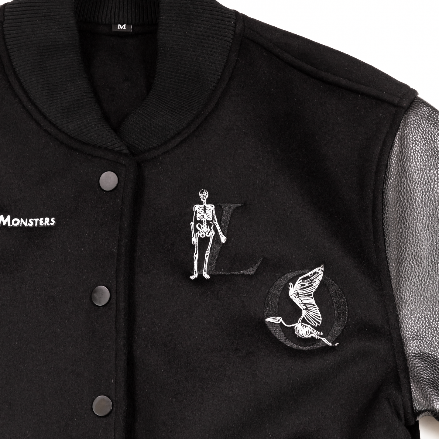 Real Monsters LO Varsity Jacket Black - Layr Official